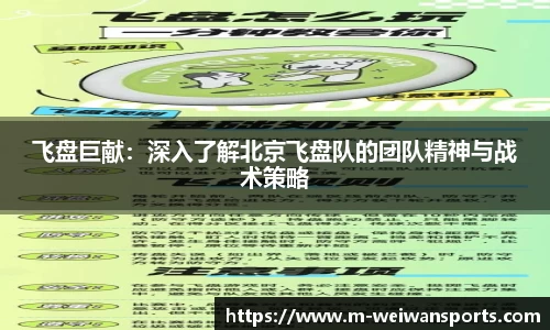 飞盘巨献：深入了解北京飞盘队的团队精神与战术策略